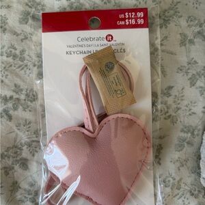 Celebrate It Pink Heart Keychain Card Holder